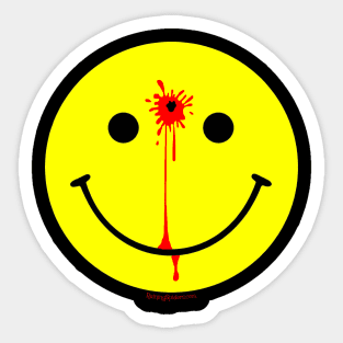 Smiley Face with a Bullet Hole - Have a Nice Day Sticker